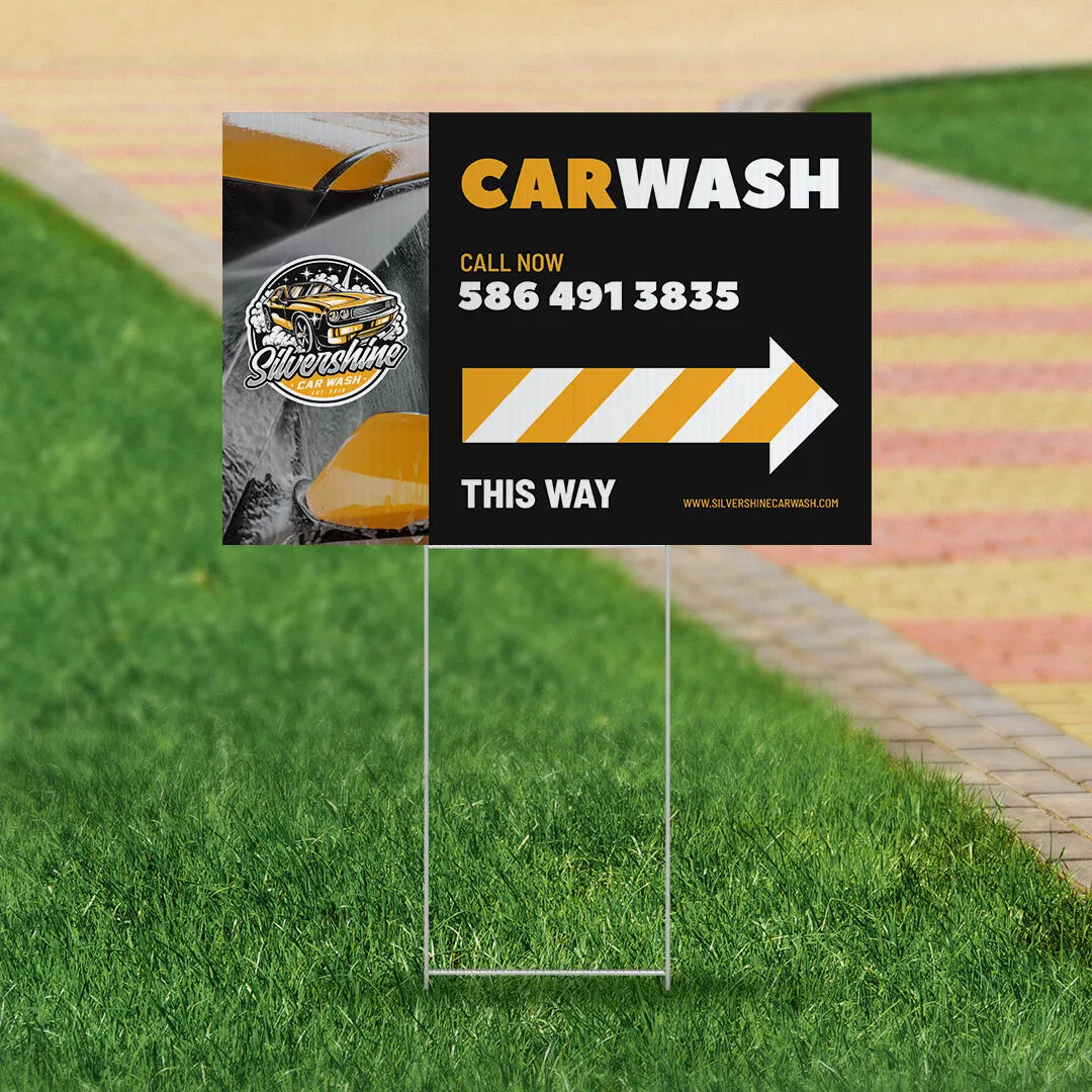 directional yard sign